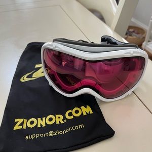 Pink Zionor Ski Goggles